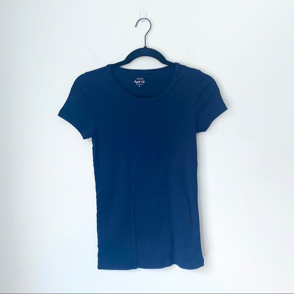 J. Crew Perfect Fit Crewneck Tee in Navy